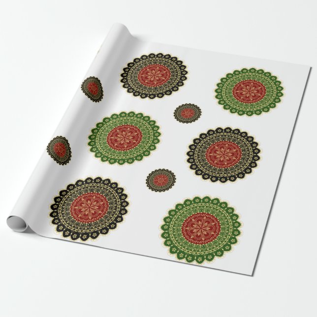 Mandala Art Wrapping Paper Geschenkpapier (Ungerollt)
