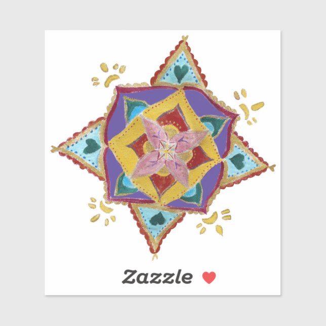 Mandala Art Zeichnend Aufkleber (Blatt)