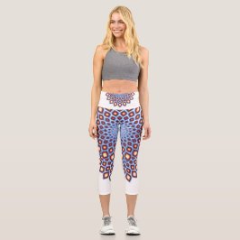 Mandala Artwork in lebhaften eleganten Farben Capri Leggings
