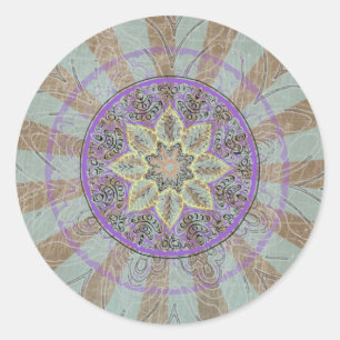 Mandala Artwork Runder Aufkleber