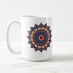 Mandala auf weiß kaffeetasse