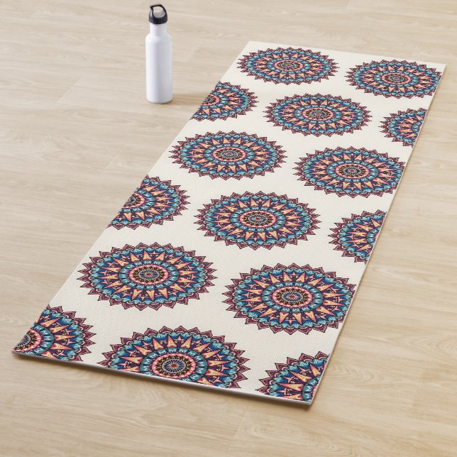 Mandala auf weiß yogamatte (Beispiel)