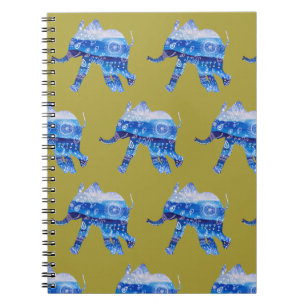Mandala Baby Elephant Illustration Notebook Notizblock