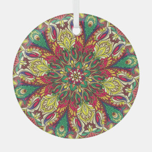 Mandala-Bandana: Vintage nahtloses Design. Ornament Aus Glas