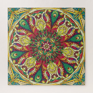 Mandala-Bandana: Vintage nahtloses Design. Puzzle