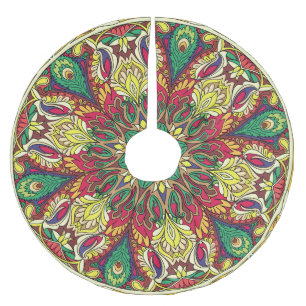 Mandala Bandana: Vintages Nahtloses Design. Polyester Weihnachtsbaumdecke