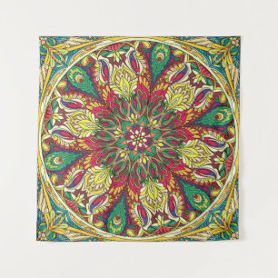 Mandala Bandana: Vintages Nahtloses Design. Wandteppich