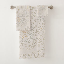 Mandala Baroque Ornament Design Badhandtuch Set