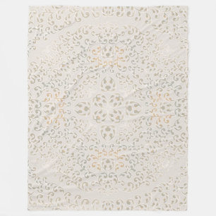 Mandala Baroque Ornament Design Fleecedecke