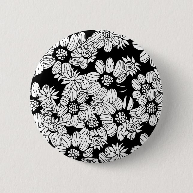 Mandala beruhigende Farbseite Button (Vorderseite)