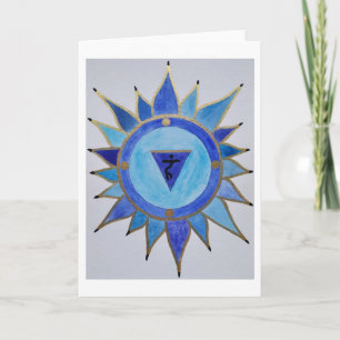 Mandala blau feiertagskarte