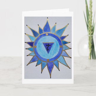 Mandala blau feiertagskarte