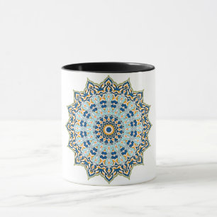 Mandala Blau-Orange-Tasse Tasse