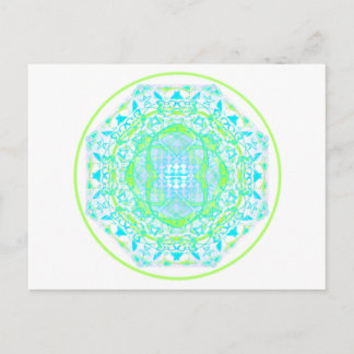 Mandala_bleu_vert Postkarte