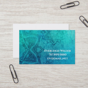 Mandala Blue Business Cards Visitenkarte