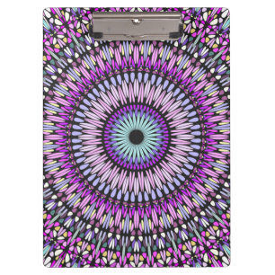 Mandala Blue Lila Kaleidoskop Muster-43214 Klemmbrett