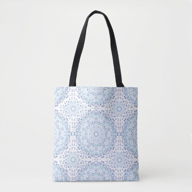 Mandala Blue Tote Bag (Vorderseite)