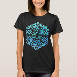 Mandala Blue und Green T-Shirt