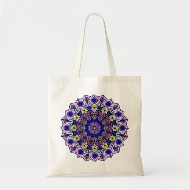 Mandala Blueberry 12 Blue Violet - Tragetasche (Vorne)