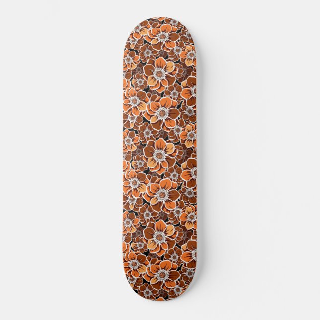 Mandala Blume 2 Skateboard (Vorderseite)