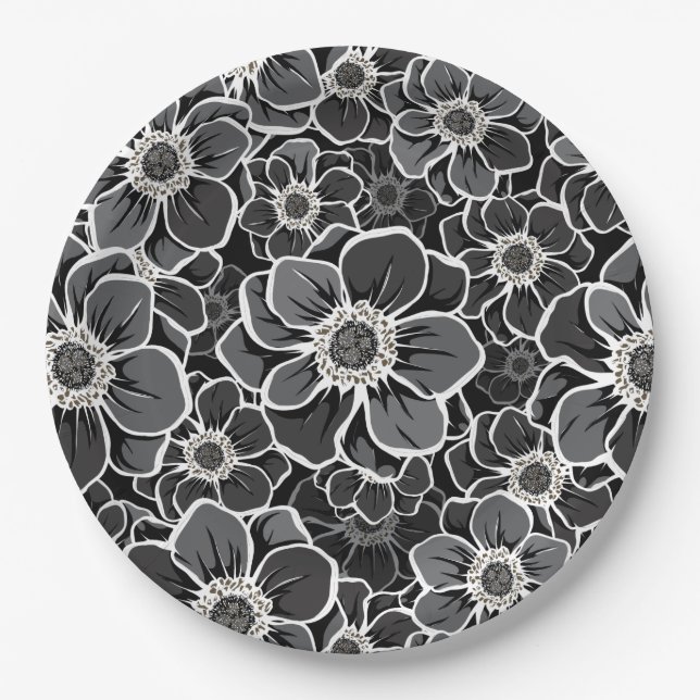 Mandala-Blume 5 Pappteller (Vorderseite)