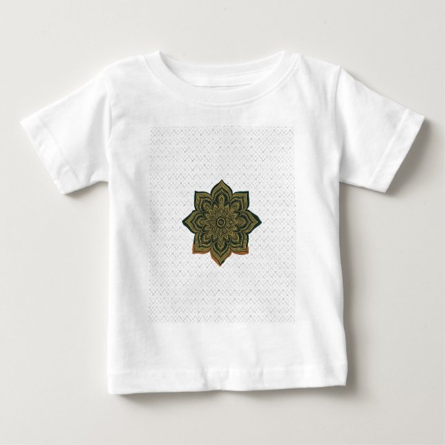 Mandala Blume Art Collection Baby T-shirt (Vorderseite)
