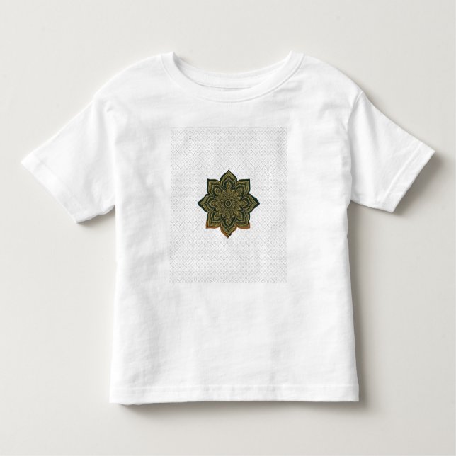 Mandala Blume Art Collection Kleinkind T-shirt (Vorderseite)