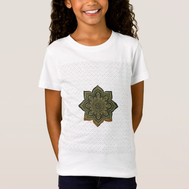 Mandala Blume Art Collection T-Shirt (Vorderseite)