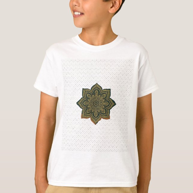 Mandala Blume Art Collection T-Shirt (Vorderseite)