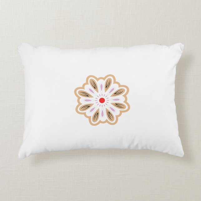 Mandala Blume Art Print | Boho Decor Dekokissen (Vorderseite)