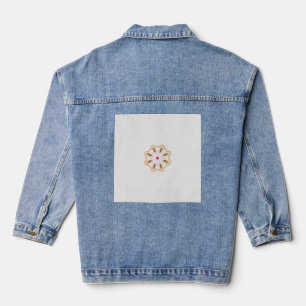 Mandala Blume Art Print Boho Decor Jeansjacke