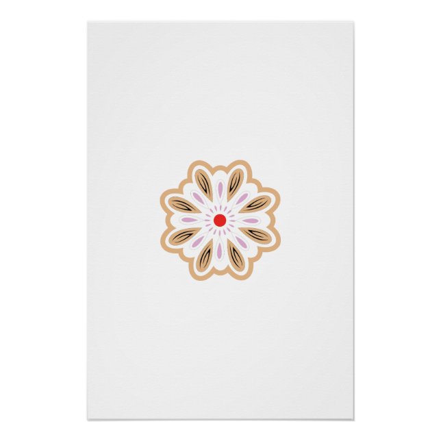 Mandala Blume Art Print | Boho Decor Poster (Vorderseite)