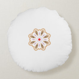 Mandala Blume Art Print | Boho Decor Rundes Kissen