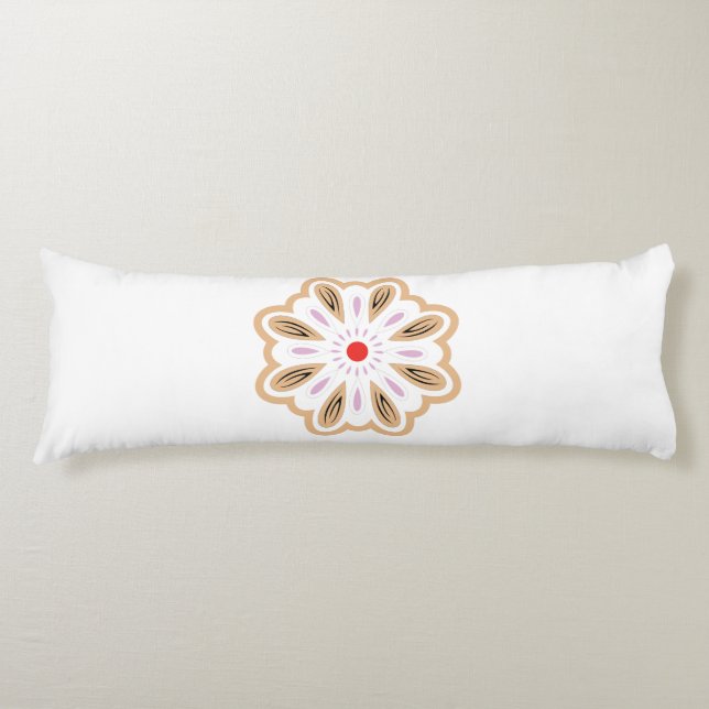 Mandala Blume Art Print | Boho Decor Seitenschläferkissen (Vorderseite)