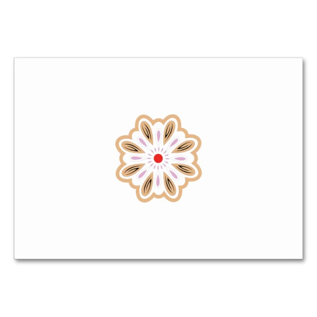 Mandala Blume Art Print | Boho Decor Tischnummer (Rückseite)