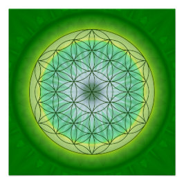 Mandala Blume des Lebens Nr. 3 entworfen von Tutti Poster