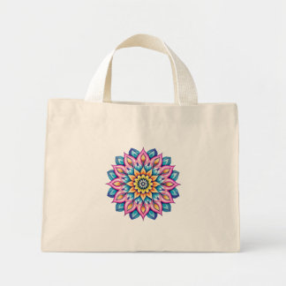 Mandala / Blume Design Mini Stoffbeutel