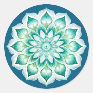 Mandala / Blume Design Runder Aufkleber