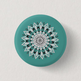 Mandala Blume Design Throw Kissen Button