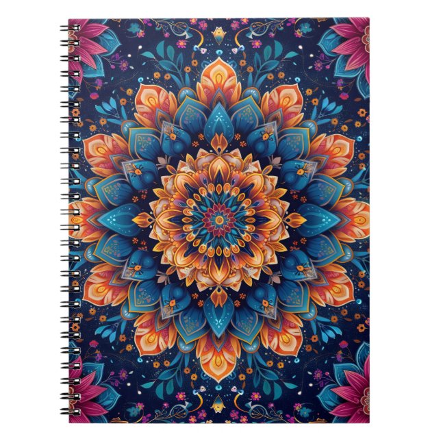 Mandala Blume Digital Art Style-23907 Notizblock (Vorderseite)