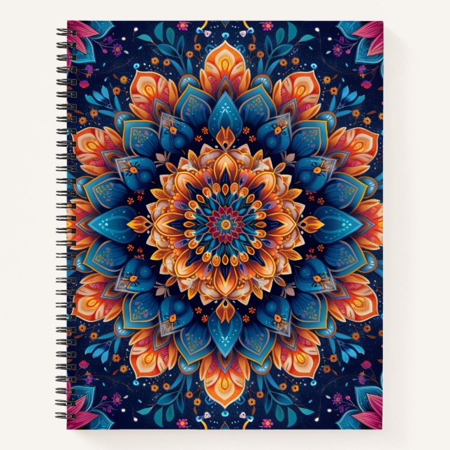 Mandala Blume Digital Art Style-23907 Notizbuch (Vorderseite)