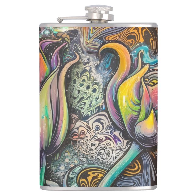 Mandala Blume Flachmann (Vorderseite)