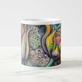 Mandala Blume Jumbo-Tasse