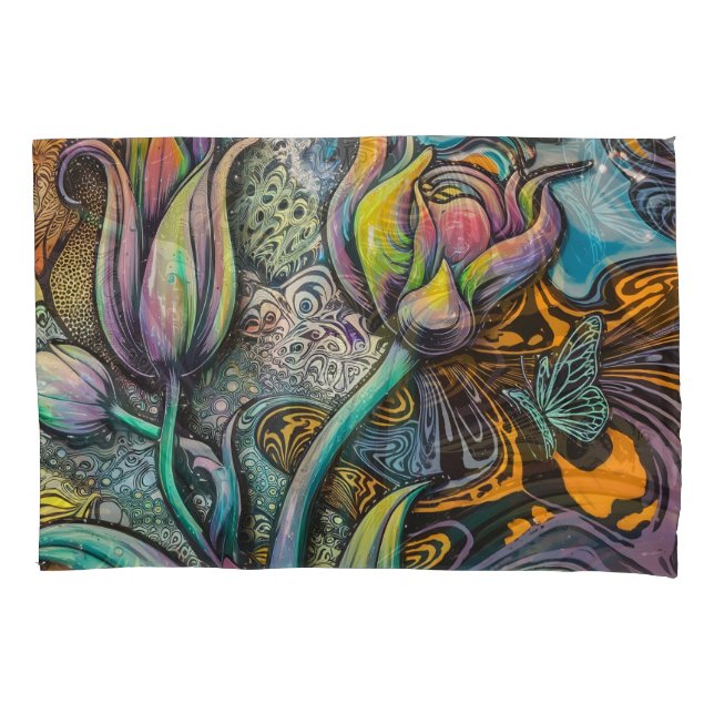 Mandala Blume Kissenbezug (Vorderseite)