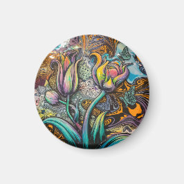 Mandala Blume Magnet
