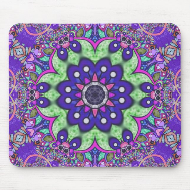 Mandala Blume Mousepad (Vorne)