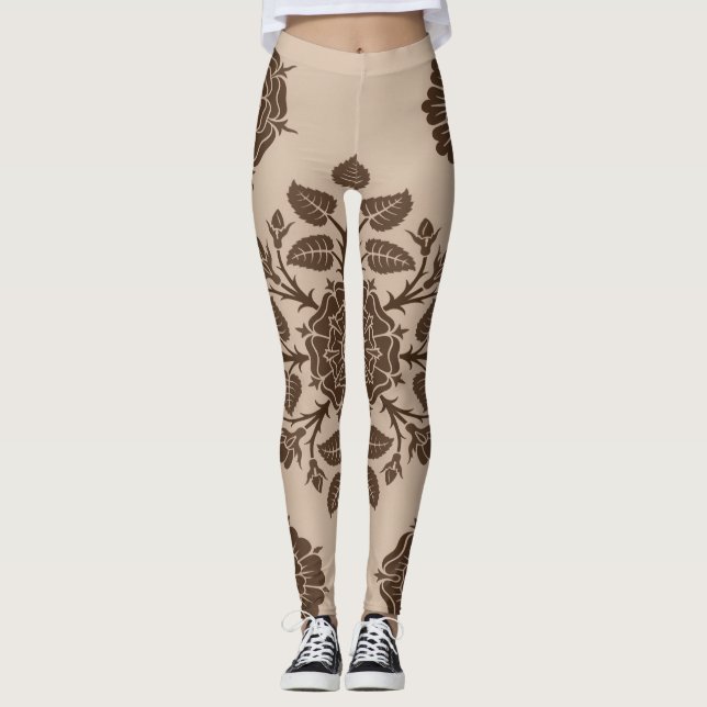Mandala Blume Ornamente Leggings (Vorderseite)