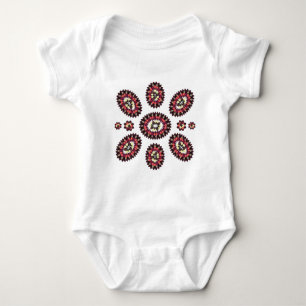 Mandala Blume Pattern Baby Strampler