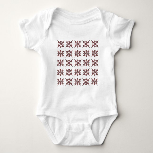 Mandala Blume Pattern Baby Strampler (Vorderseite)