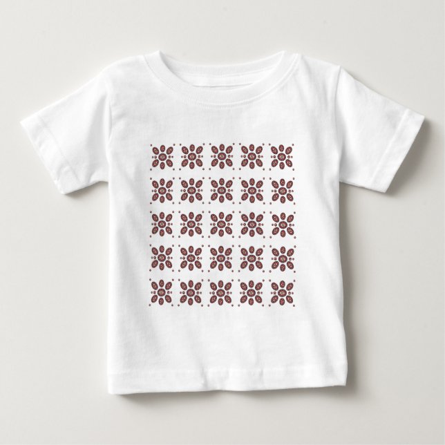 Mandala Blume Pattern Baby T-shirt (Vorderseite)